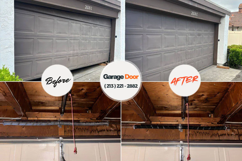 Before and after: garage door repair Esperance, WA